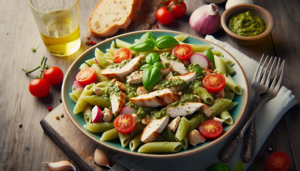 Chicken Pesto Pasta Salad