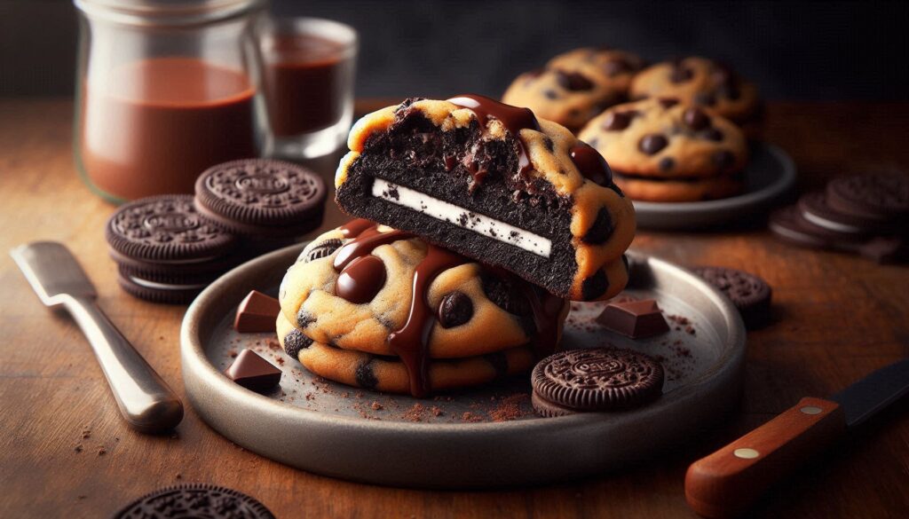 Oreo Stuffed Chocolate Chip Cookies Recipe