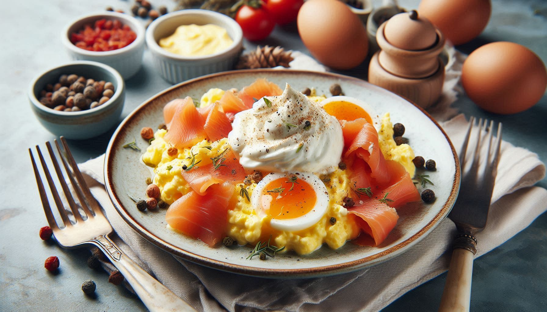 Easy Scrambled Eggs With Smoked Trout