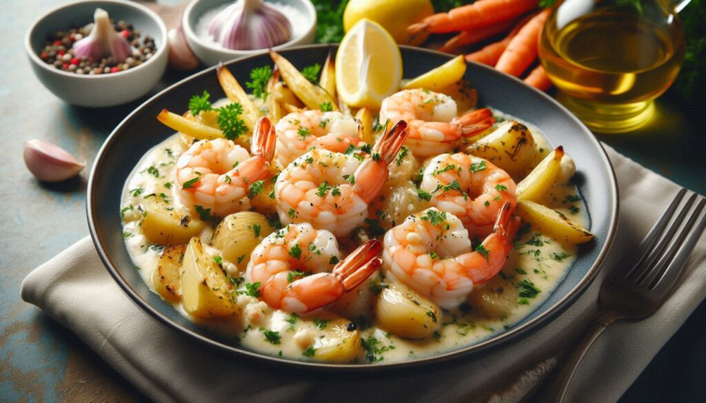 Easy Creamy Shrimp Scampi Recipe