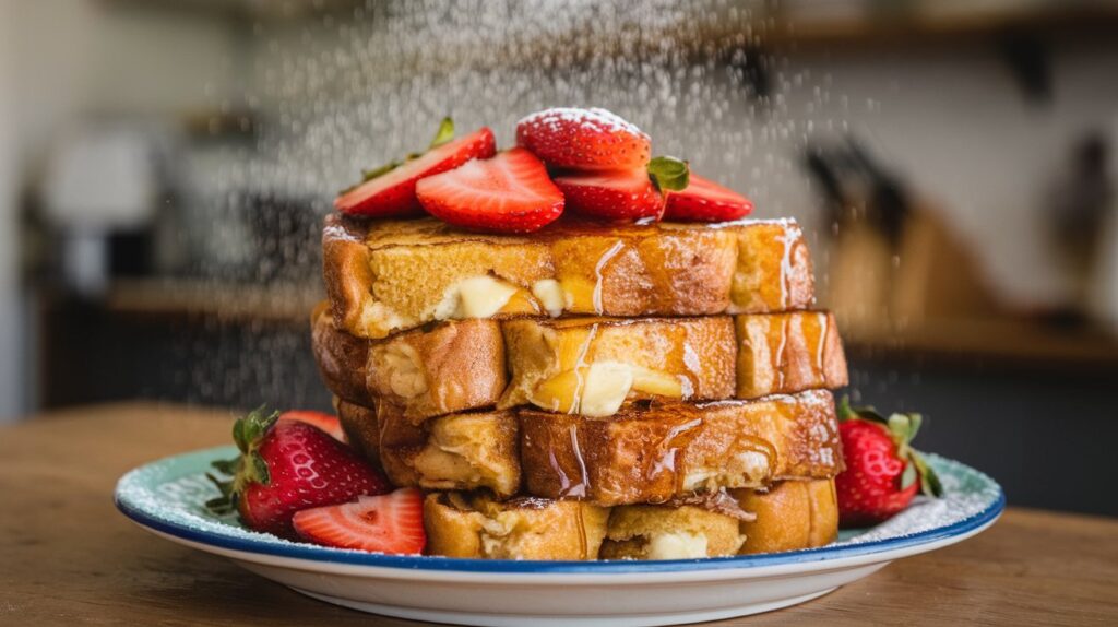 stuffed french toast with strawberries